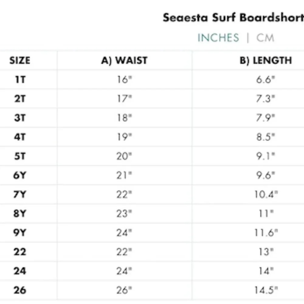 Seaesta Kid's Boardshorts, size 22 - Picture 6 of 9